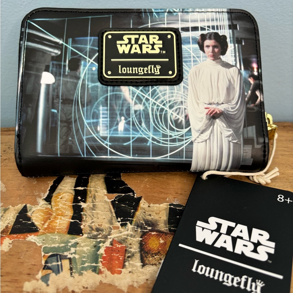 NEW Star Wars A New Hope Luke And Leia Scenes Zip Around Wallet Loungefly NWT